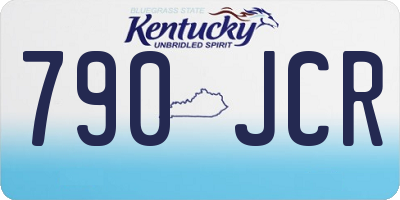 KY license plate 790JCR
