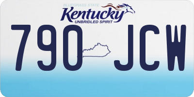 KY license plate 790JCW