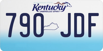 KY license plate 790JDF