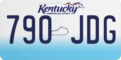 KY license plate 790JDG