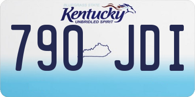 KY license plate 790JDI