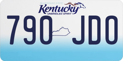 KY license plate 790JDO