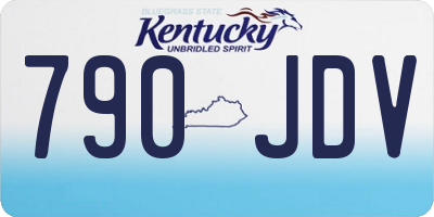 KY license plate 790JDV