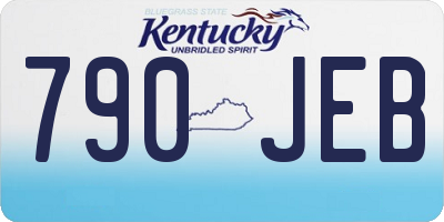 KY license plate 790JEB