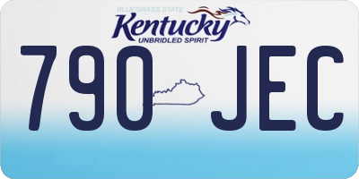 KY license plate 790JEC