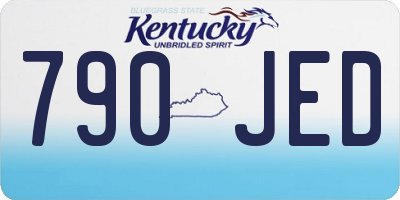 KY license plate 790JED