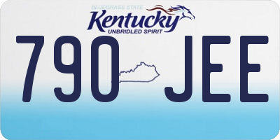 KY license plate 790JEE