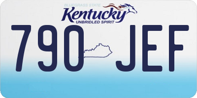 KY license plate 790JEF