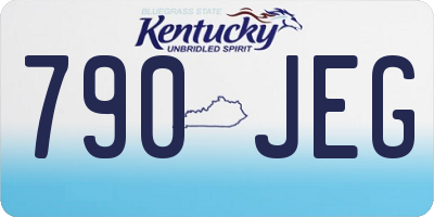 KY license plate 790JEG