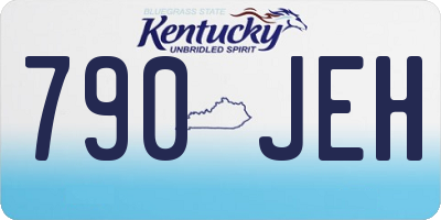 KY license plate 790JEH