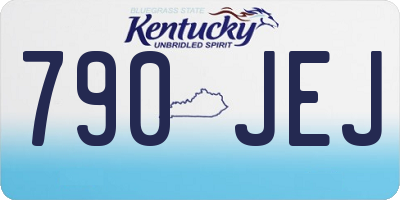 KY license plate 790JEJ