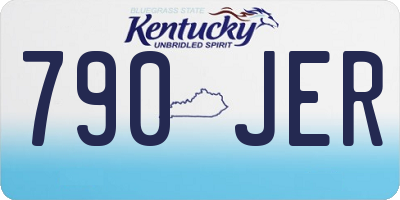 KY license plate 790JER