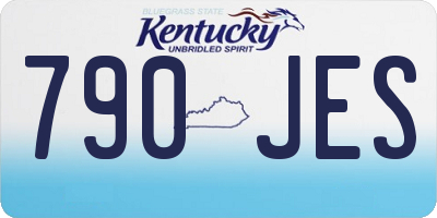 KY license plate 790JES