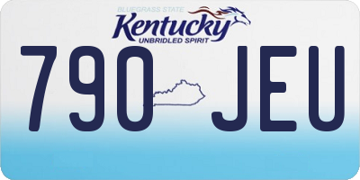 KY license plate 790JEU