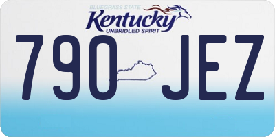 KY license plate 790JEZ