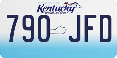 KY license plate 790JFD