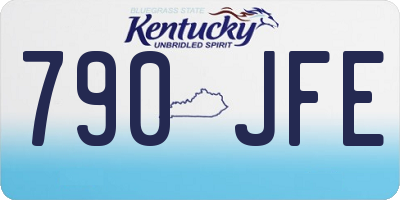 KY license plate 790JFE