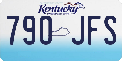 KY license plate 790JFS