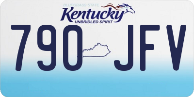 KY license plate 790JFV