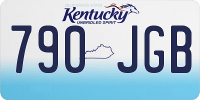 KY license plate 790JGB