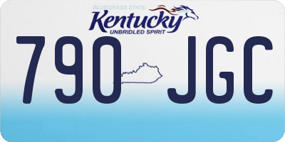 KY license plate 790JGC
