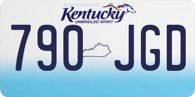KY license plate 790JGD