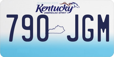 KY license plate 790JGM