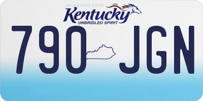 KY license plate 790JGN