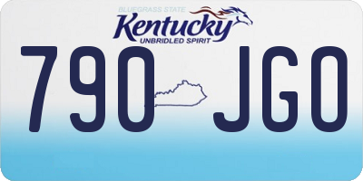 KY license plate 790JGO