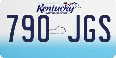 KY license plate 790JGS