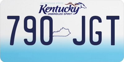 KY license plate 790JGT
