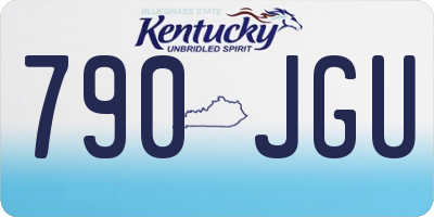 KY license plate 790JGU