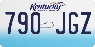 KY license plate 790JGZ