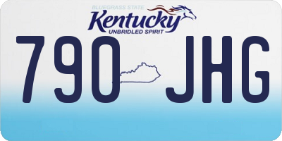 KY license plate 790JHG