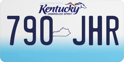 KY license plate 790JHR