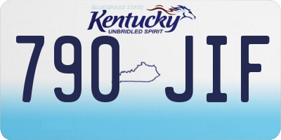 KY license plate 790JIF