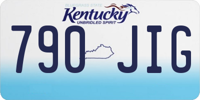 KY license plate 790JIG