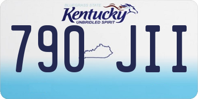 KY license plate 790JII