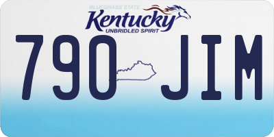 KY license plate 790JIM
