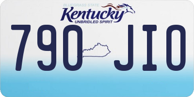 KY license plate 790JIO