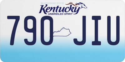 KY license plate 790JIU