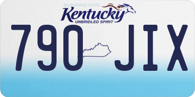 KY license plate 790JIX