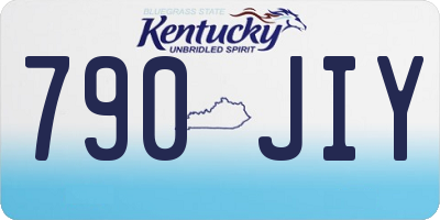 KY license plate 790JIY