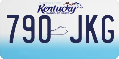 KY license plate 790JKG