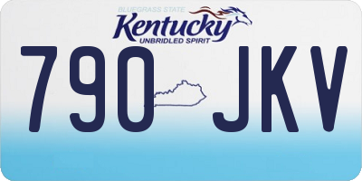 KY license plate 790JKV