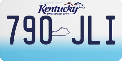 KY license plate 790JLI