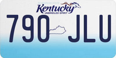 KY license plate 790JLU