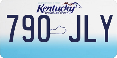 KY license plate 790JLY
