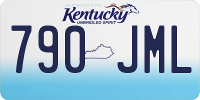 KY license plate 790JML