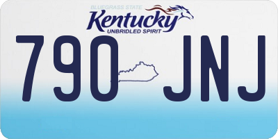 KY license plate 790JNJ